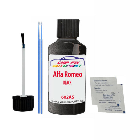 ALFA ROMEO BLACK Paint Code 602AS Car Touch Up Paint Scratch/Repair