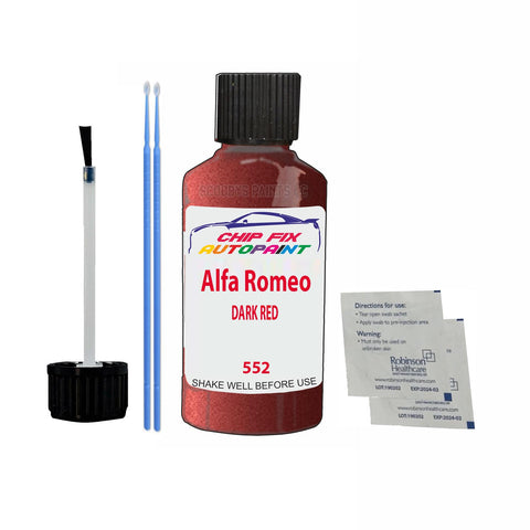 ALFA ROMEO DARK RED Paint Code 552 Car Touch Up Paint Scratch/Repair