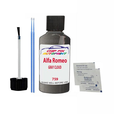 ALFA ROMEO GRAY CLOUD Paint Code 759 Car Touch Up Paint Scratch/Repair