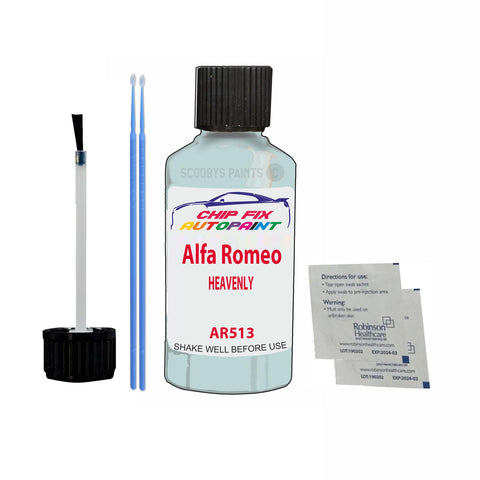 ALFA ROMEO HEAVENLY Paint Code AR513 Car Touch Up Paint Scratch/Repair