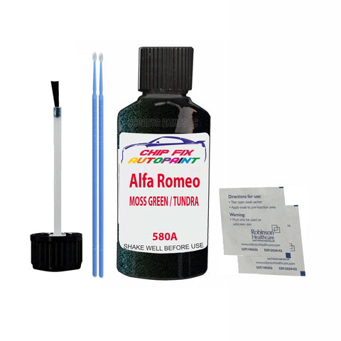 ALFA ROMEO MOSS GREEN / TUNDRA Paint Code 580A Car Touch Up Paint Scratch/Repair