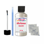 ALFA ROMEO PEARL WHITE Paint Code 271A Car Touch Up Paint Scratch/Repair