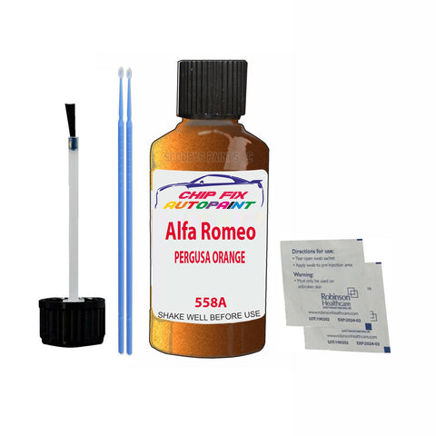 ALFA ROMEO PERGUSA ORANGE Paint Code 558A Car Touch Up Paint Scratch/Repair