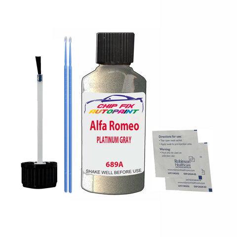 ALFA ROMEO PLATINUM GRAY Paint Code 689A Car Touch Up Paint Scratch/Repair