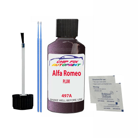ALFA ROMEO PLUM Paint Code 497A Car Touch Up Paint Scratch/Repair