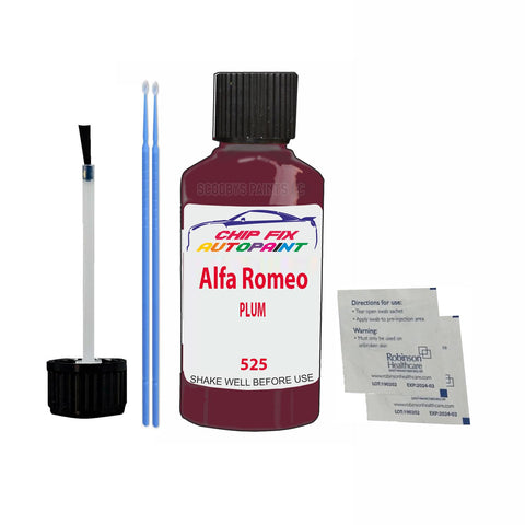 ALFA ROMEO PLUM Paint Code 525 Car Touch Up Paint Scratch/Repair