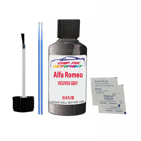 ALFA ROMEO VESUVIUS GRAY Paint Code 035/B Car Touch Up Paint Scratch/Repair