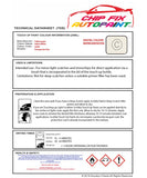 Data saftey sheet Transporter Van Arktis White LH9H 1990-2006 White instructions for use