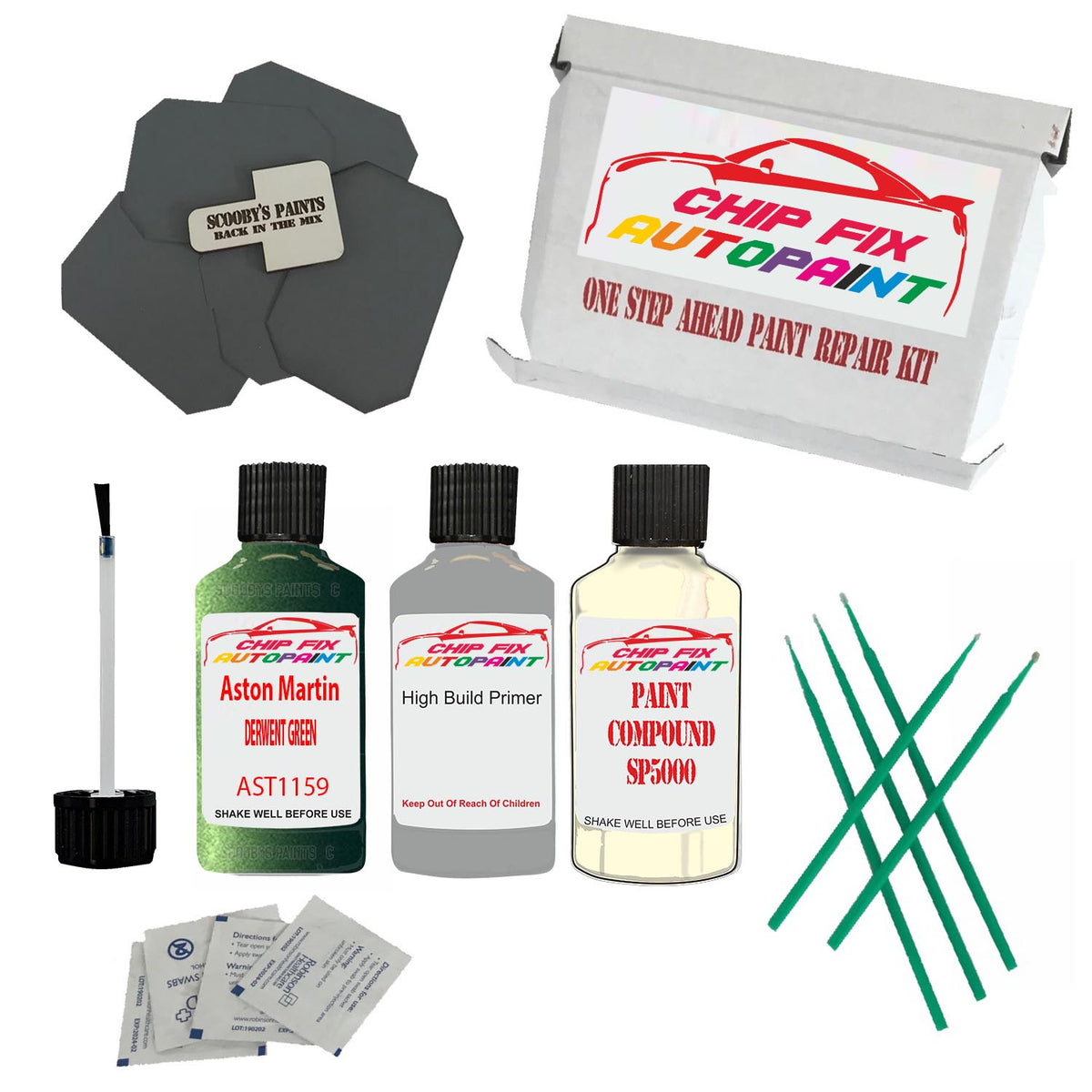 ASTON MARTIN DERWENT GREEN Paint Code AST1159 Scratch Touch Up Paint P ...