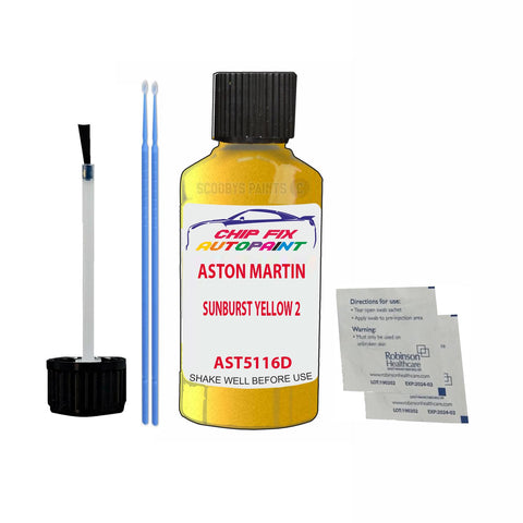 ASTON MARTIN SUNBURST YELLOW 2 Paint Code AST5116D Scratch Touch Up Paint Pen