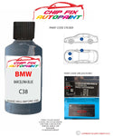 paint code location sticker Bmw 6 Series Cabrio Barcelona Blue C38 2018-2022 Blue plate find code