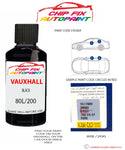 paint code location sticker Vauxhall Corsa Black 80L/200 1987-2001 Black plate find code