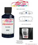 paint code location plate Peugeot Partner Van Bleu Amiral KNC 1995-2004 Blue Touch Up Paint