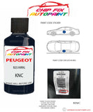 paint code location plate Peugeot Partner Van Bleu Amiral KNC 1995-2004 Blue Touch Up Paint