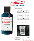 paint code location plate Peugeot 407 Coupe Bleu D'Alexandrie KNJ 2005-2007 Blue Touch Up Paint