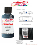 paint code location plate Peugeot Partner Van Bleu D'Angers KME 1993-2010 Blue Touch Up Paint