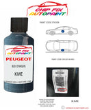 paint code location plate Peugeot Partner Van Bleu D'Angers KME 1993-2010 Blue Touch Up Paint