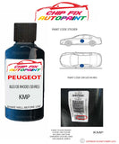paint code location plate Peugeot 405 Bleu De Rhodes (Sevres) KMP 1994-2014 Blue Touch Up Paint