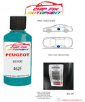 paint code location plate Peugeot J5 Van Bleu Fjord 462F 1978-1990 Blue Touch Up Paint