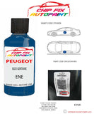 paint code location plate Peugeot J5 Van Bleu Gentiane ENE 1990-1999 Blue Touch Up Paint