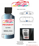 paint code location plate Peugeot 406 Coupe Bleu Riviera M0GS, EGS 1997-2002 Blue Touch Up Paint