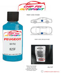 paint code location plate Peugeot 106 Bleu Tele 825F 1979-2001 Blue Touch Up Paint