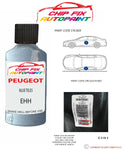 paint code location plate Peugeot 2008 Blue Teles EHH 2015-2017 Blue Touch Up Paint