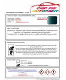 Data Safety Sheet Vauxhall Astra Coupe Blue Verde 30D/2Du/37Q 2004-2005 Blue Instructions for use paint