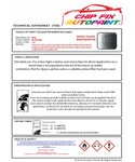 Data Safety Sheet Bmw 8 Series Bluestone C2Y 2016-2022 Grey Instructions for use paint