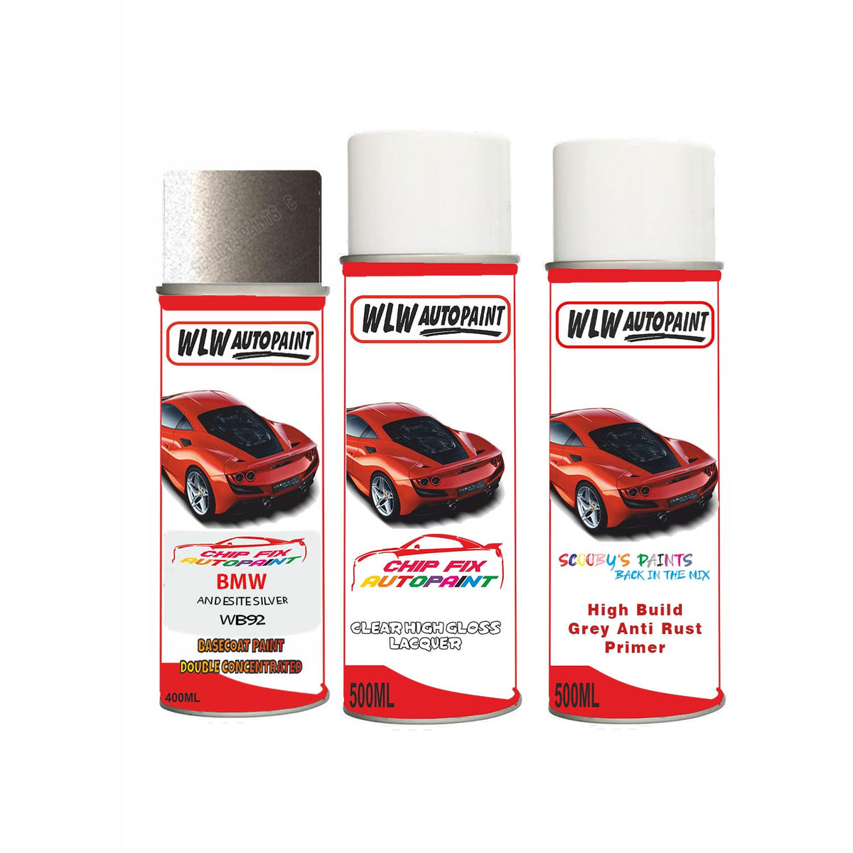 BMW ANDESITE SILVER Paint Code WB92 Aerosol Spray Paint Scratch/Repair ...