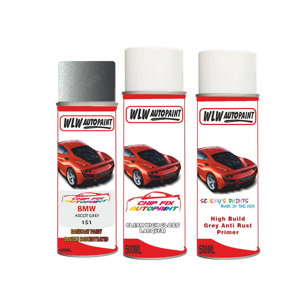 BMW ASCOT GREY Paint Code 151 Aerosol Spray Paint Lacquer Clear coat