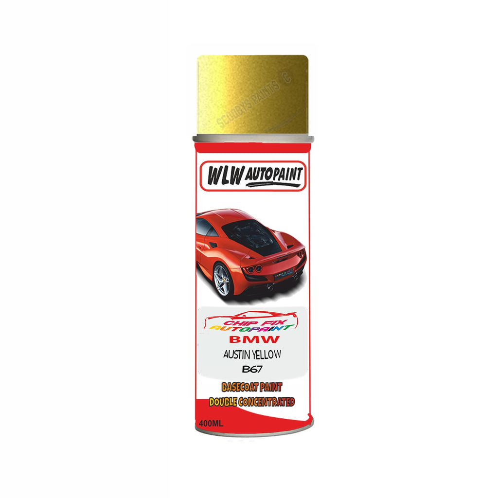 BMW AUSTIN YELLOW Paint Code B67 Aerosol Spray Paint Scratch/Repair