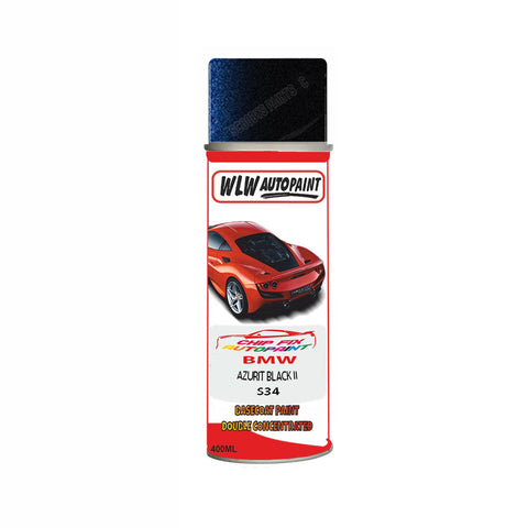 BMW AZURIT BLACK II Paint Code S34 Aerosol Spray Paint Scratch/Repair