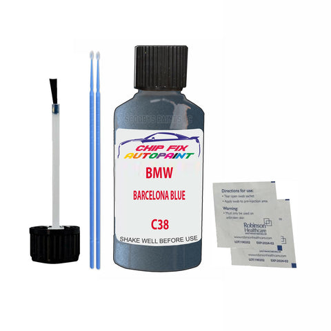 Paint For Bmw 6 Series Cabrio Barcelona Blue C38 2018-2022 Blue Touch Up Paint