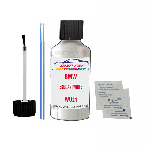 BMW BRILLIANT WHITE Paint Code WU21 Car Touch Up Paint Scratch/Repair