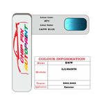 colour card paint For Bmw Z3 Roadster Capri Blue Code 471 2001 2002