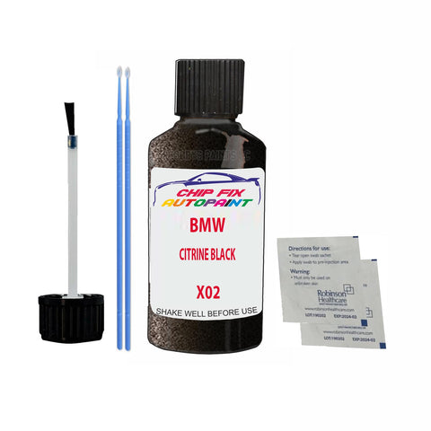 Paint For Bmw 3 Series Touring Citrine Black X02 2009-2021 Black Touch Up Paint