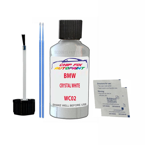 BMW CRYSTAL WHITE Paint Code WC02 Car Touch Up Paint Scratch/Repair