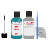 BMW ICE BLUE Paint Code 550 Car Touch Up Anti Rust Primer Undercoat