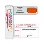 genuine Bmw 1 Series Inca Orange 202 1971-2010 Orange car repair paint