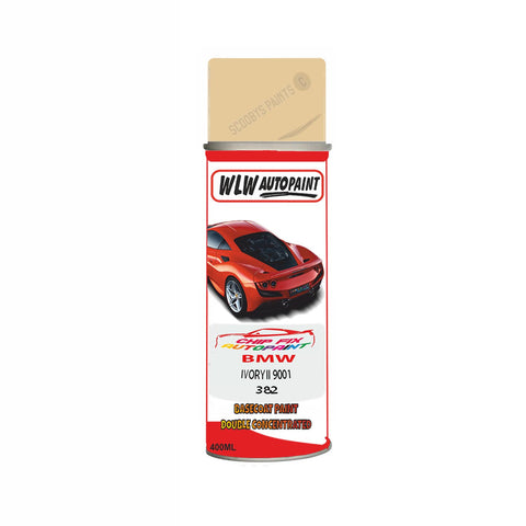 BMW IVORY II 9001 Paint Code 382 Aerosol Spray Paint Scratch/Repair