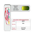 colour card paint For Bmw M5 Java Green Code Ww14 2012 2021