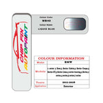 colour card paint For Bmw 7 Series Liquid Blue Code Wb40 2011 2018