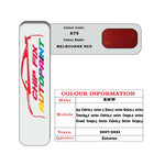 colour card paint For Bmw 1 Series Touring Melbourne Red Code A75 2007 2022