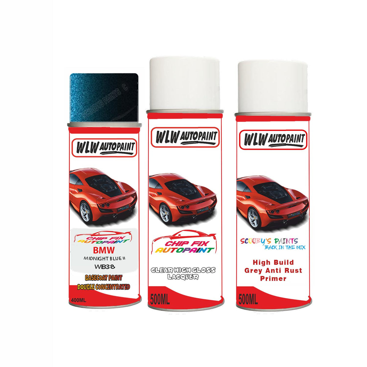 BMW MIDNIGHT BLUE II Paint Code WB38 Aerosol Spray Paint Scratch/Repai ...