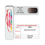 colour card paint For Bmw 7 Series Mint Brown Code 212 1986 1993