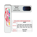 colour card paint For Bmw 7 Series Limo Monaco Blue Code Wa35 2004 2013