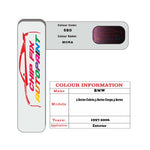 colour card paint For Bmw 3 Series Coupe Mora Code 580 1997 2006