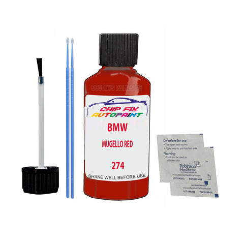 BMW MUGELLO RED Paint Code 274 Car Touch Up Paint Scratch/Repair