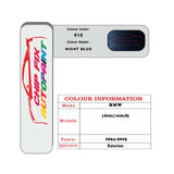 colour card paint For Bmw 7 Series Night Blue Code 512 1994 2005